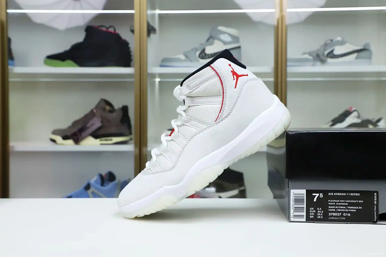 PLATINUM AIR JORDAN RETRO 11 Kimikick TINT XI 0810
